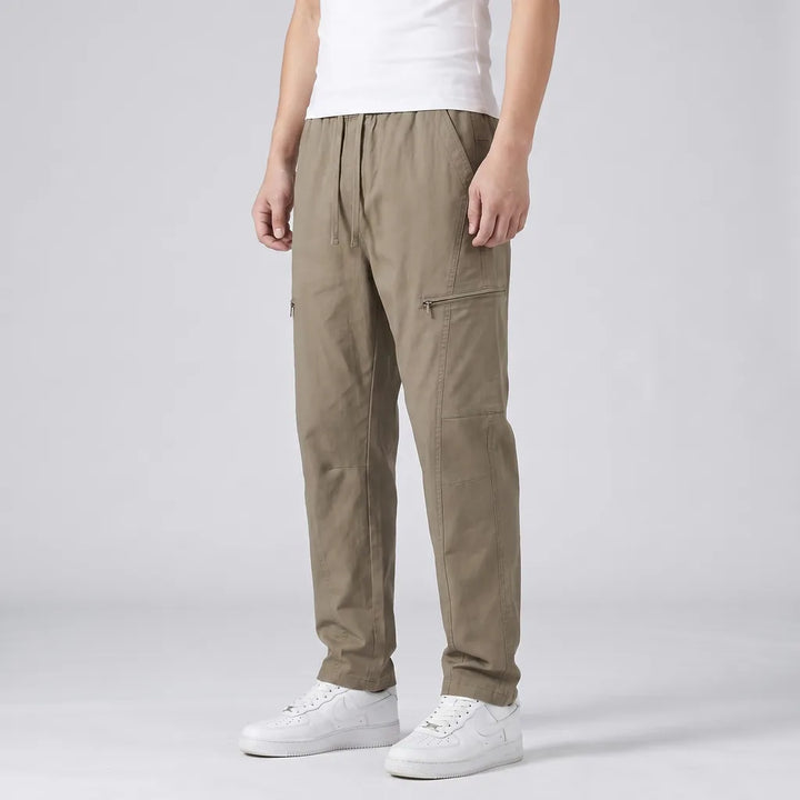 Khaki Regina Curved Cargo Trousers 3