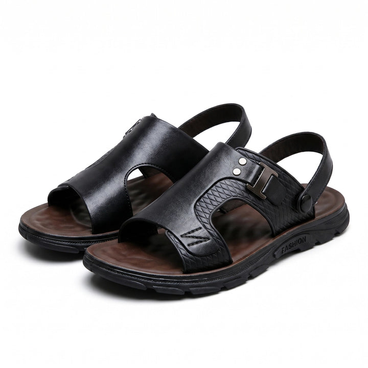 Charles Miller Beach Sandals - Color:Black;Size:40 (Runs small, size up)