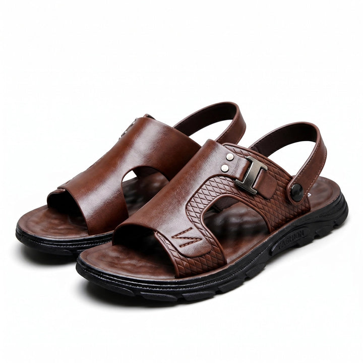 Charles Miller Beach Sandals - Color:Dark Brown;Size:40 (Runs small, size up)