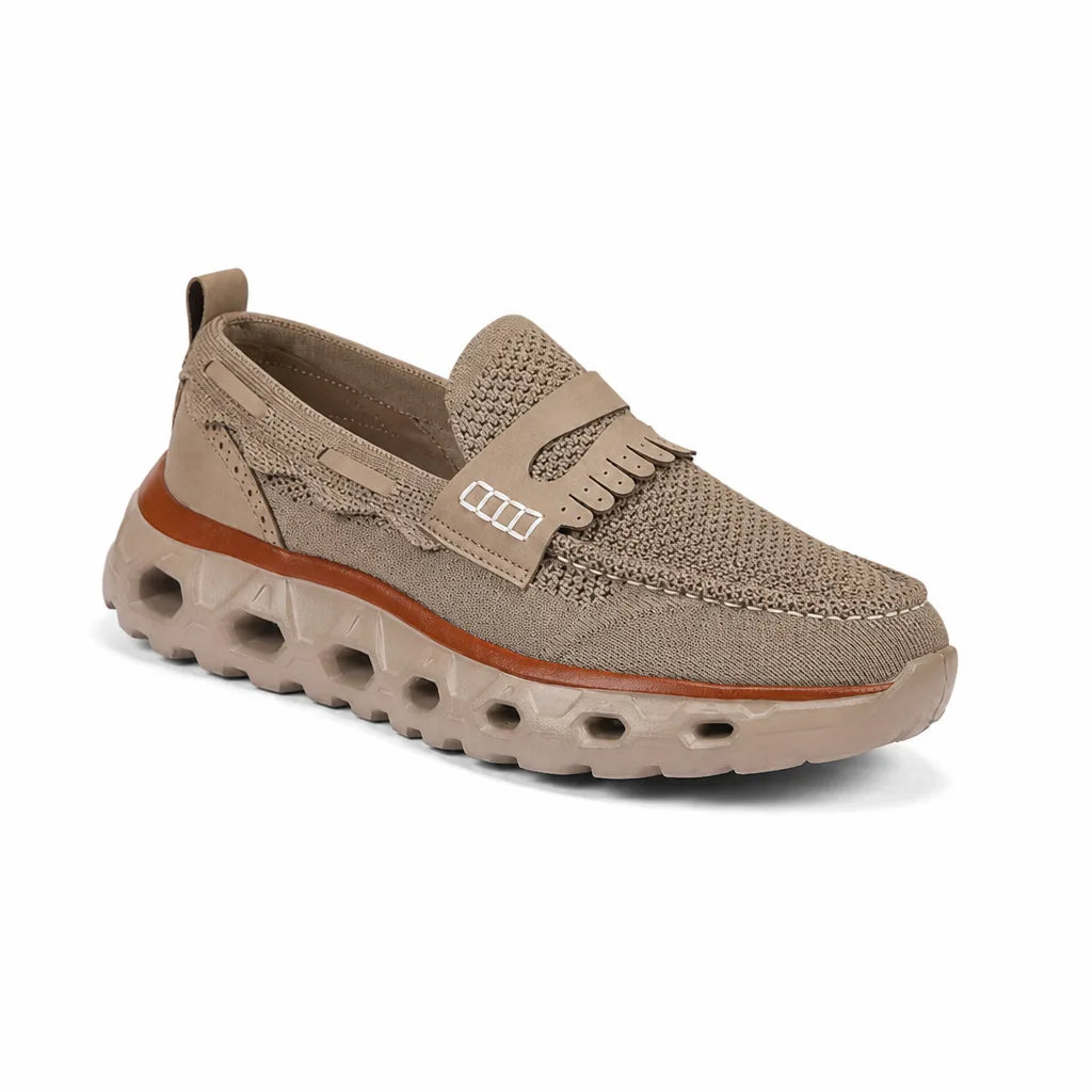 Men's Beige Nixon Breathable Sneakers