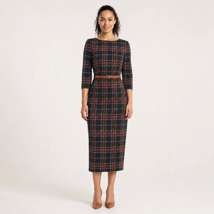 Women's Black Stirling Plaid Bodycon Dress
