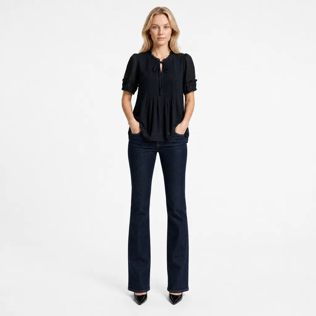 Women's Leo Ruffle Sleeve Blouse