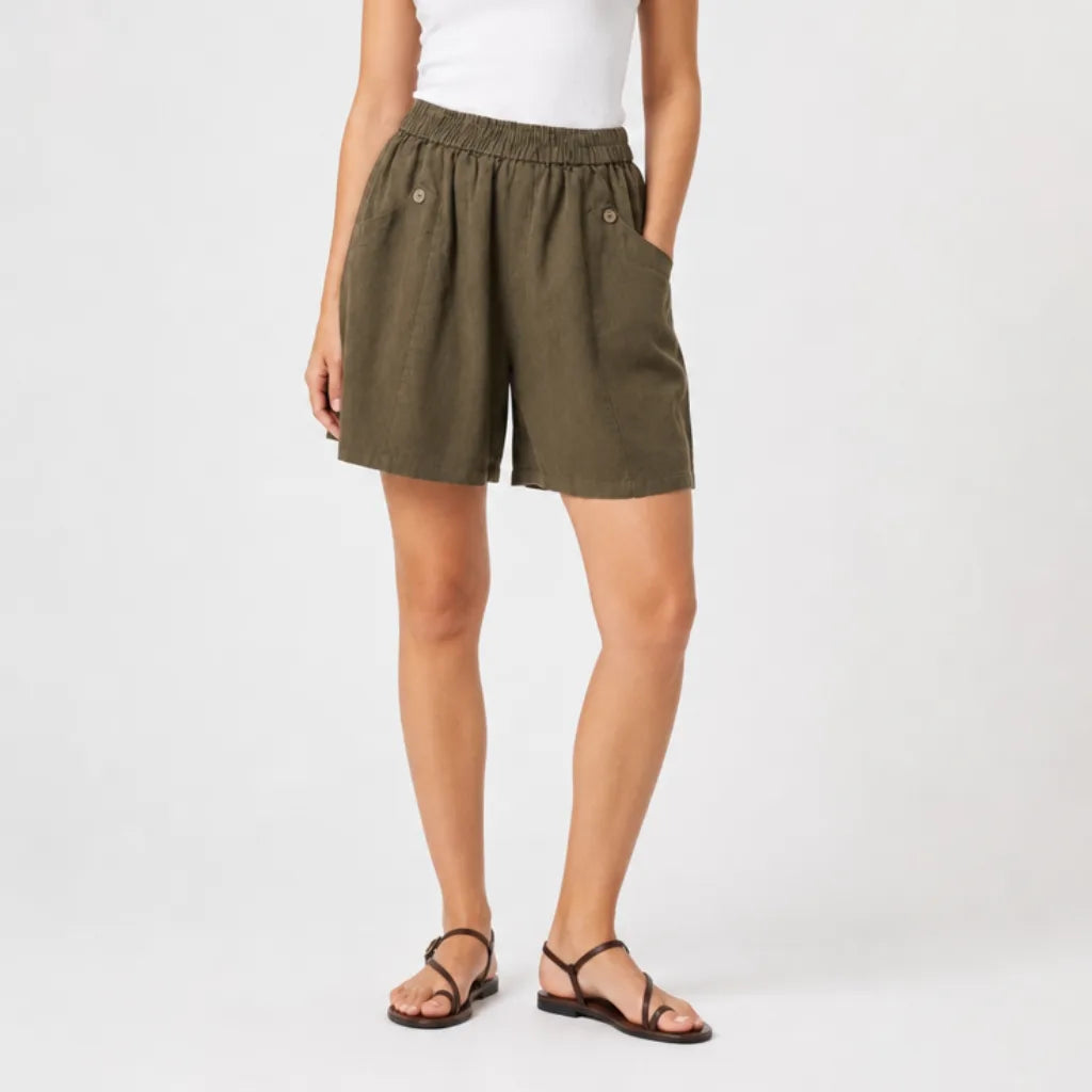 Women's Margaux Linen Wide-Leg Shorts
