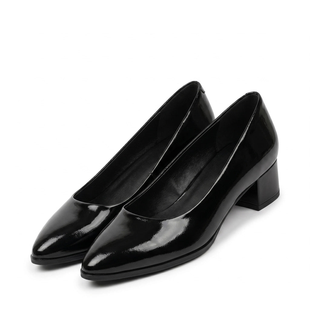 Clara Bennett Block Heels - Color:Black;Size:35