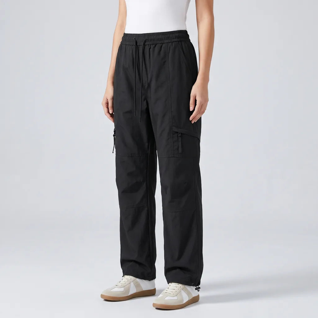 Black Beecher Loose Parachute Trousers 2