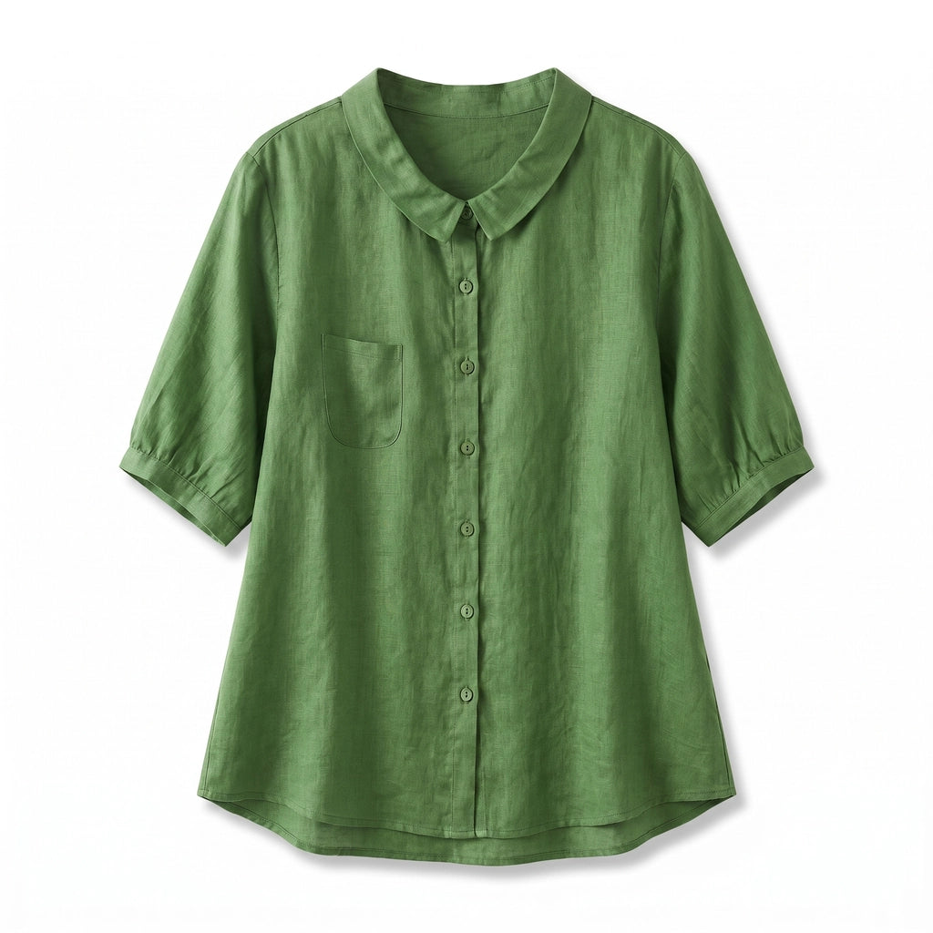 Clea Blouse - Color:Green;Size:S