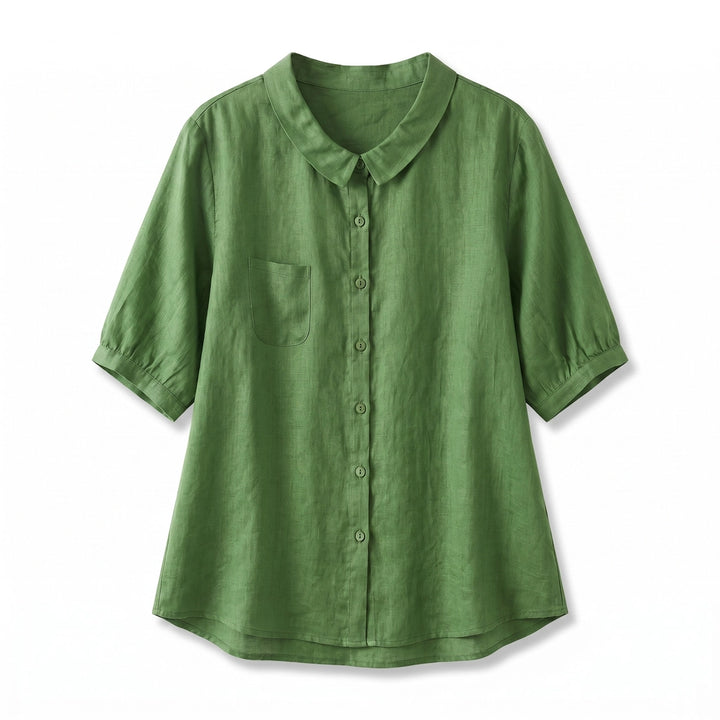 Clea Blouse - Color:Green;Size:S