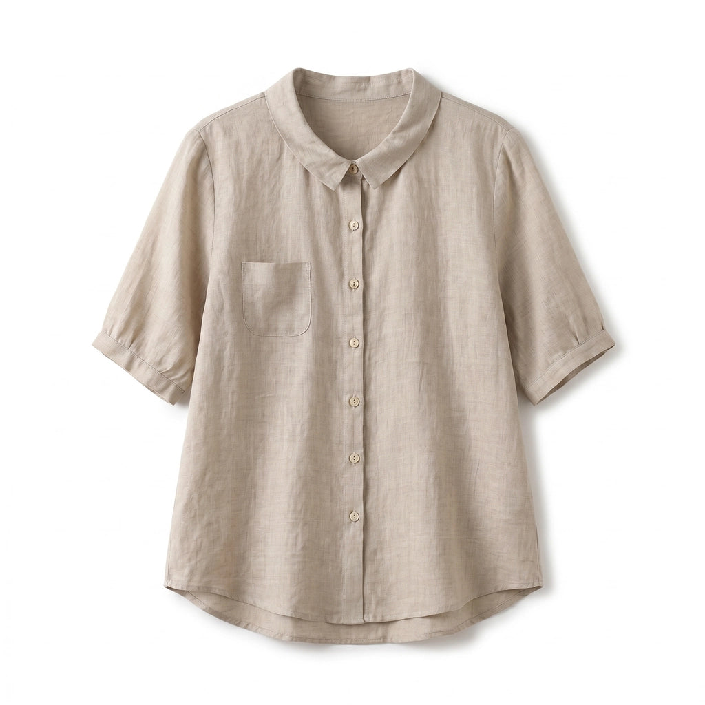 Clea Blouse - Color:Khaki;Size:S