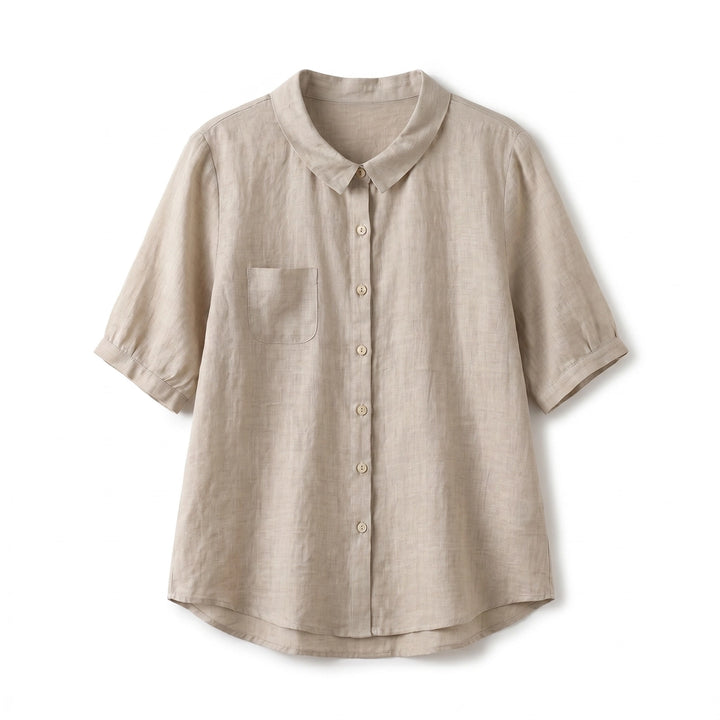 Clea Blouse - Color:Khaki;Size:S