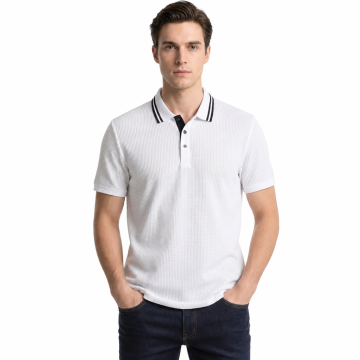 Mateo Ribbed Collar Polo