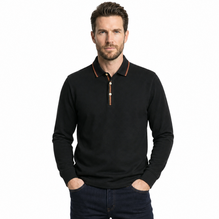 Davide Roma Long-Sleeve Polo