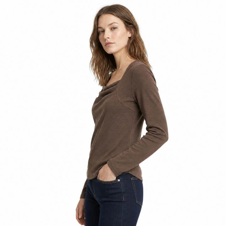 Junia Pleated Square Neck Top