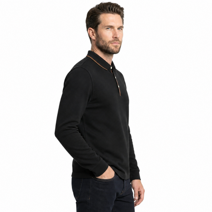 Davide Roma Long-Sleeve Polo
