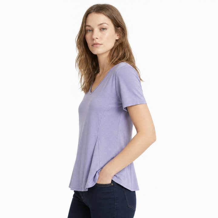 Avery Cotton V-Neck Top