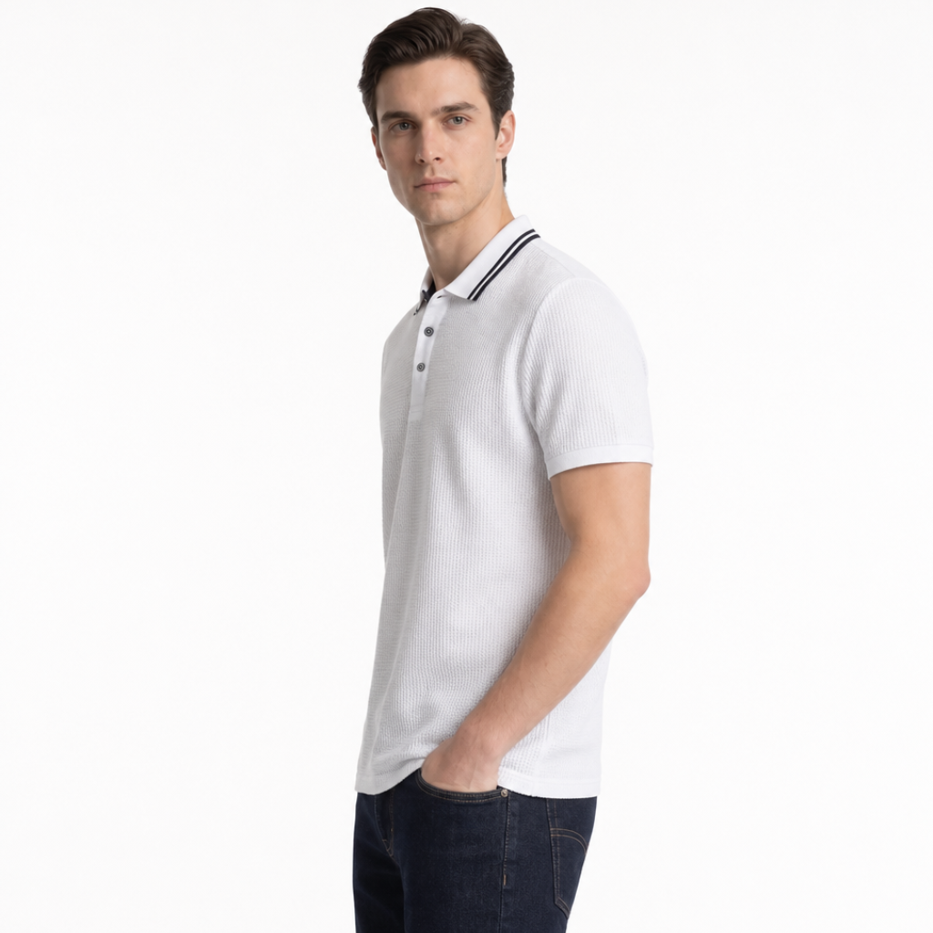 Mateo Ribbed Collar Polo