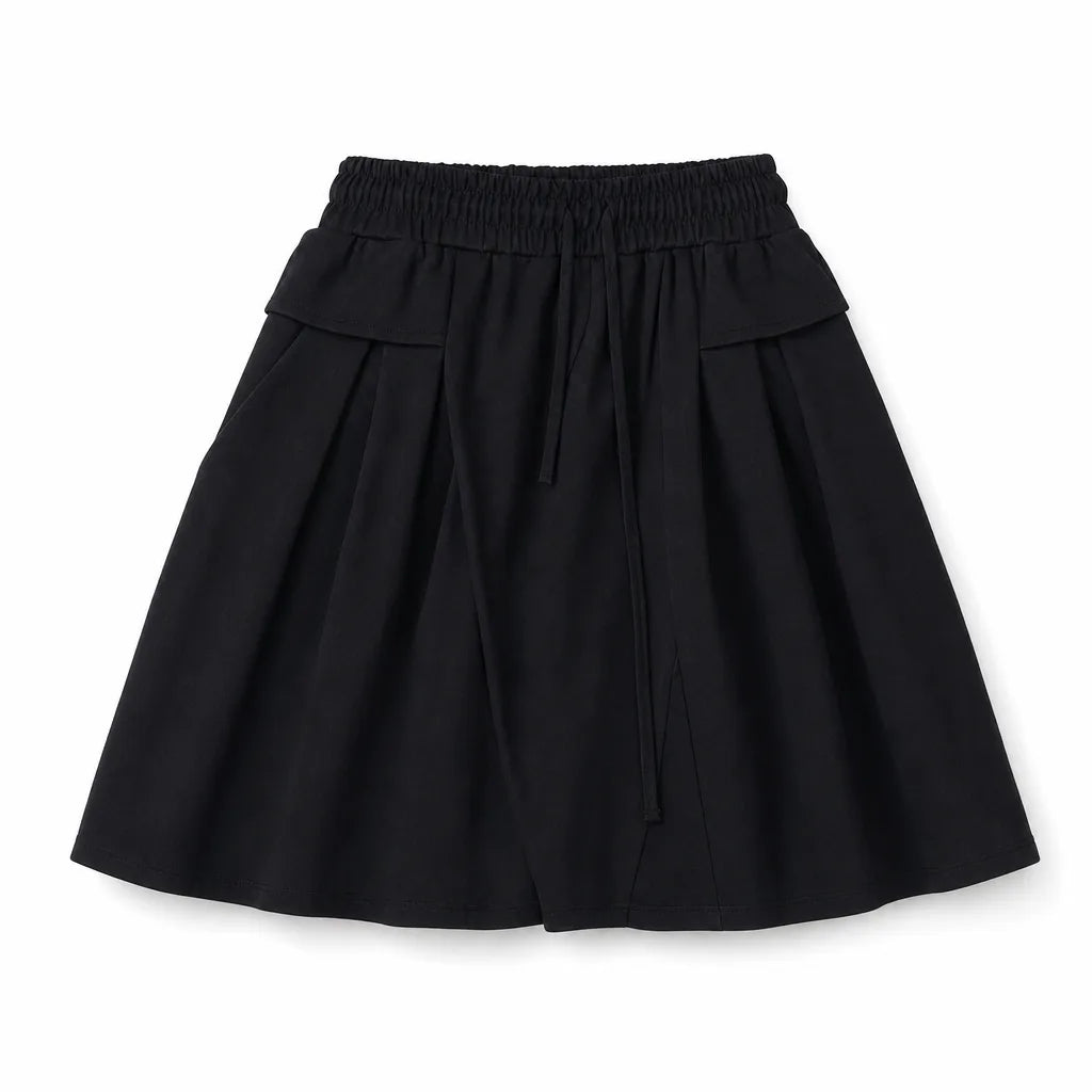 Cordelia Drawstring Bermuda Shorts - Color:Black;Size:S