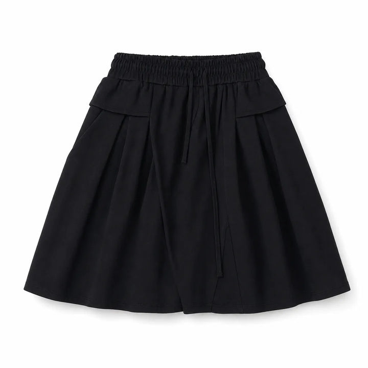 Cordelia Drawstring Bermuda Shorts - Color:Black;Size:S