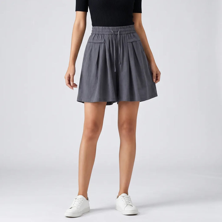 Women's Gray Kensington Drawstring Bermuda Shorts