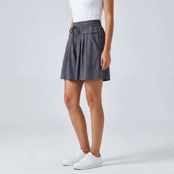 Women's Gray Kensington Drawstring Bermuda Shorts