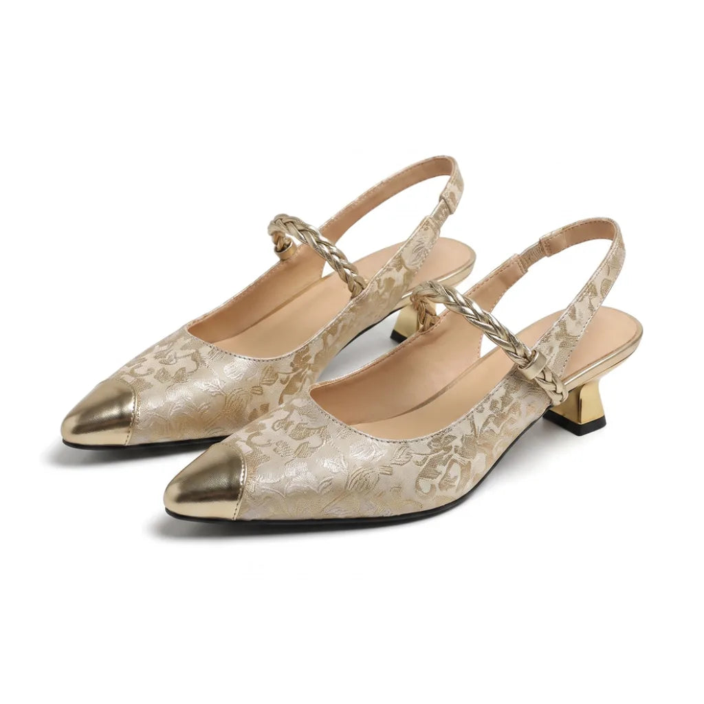 Cordelia Pumps - Color:Golden;Size:35