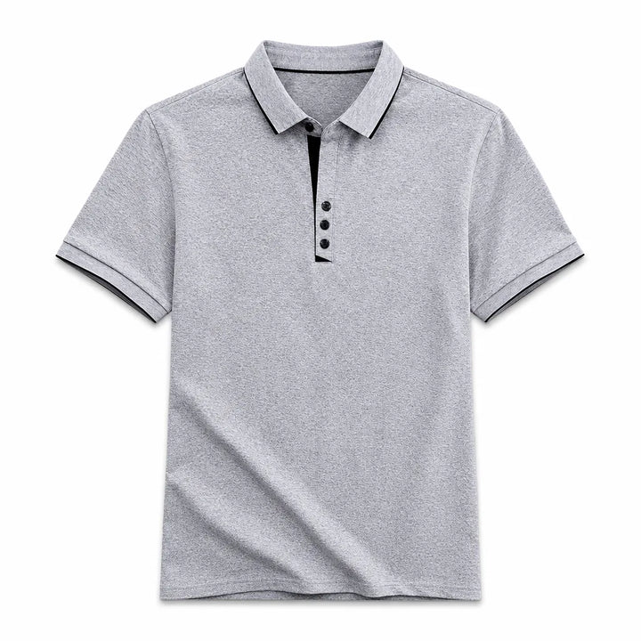 Daniel Cotton Polo Shirt - Color:Gray;Size:S