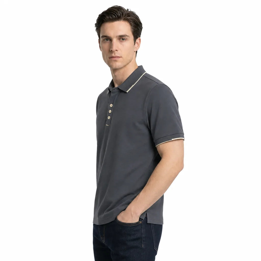 Men's Green Elsa Cotton Polo Shirt