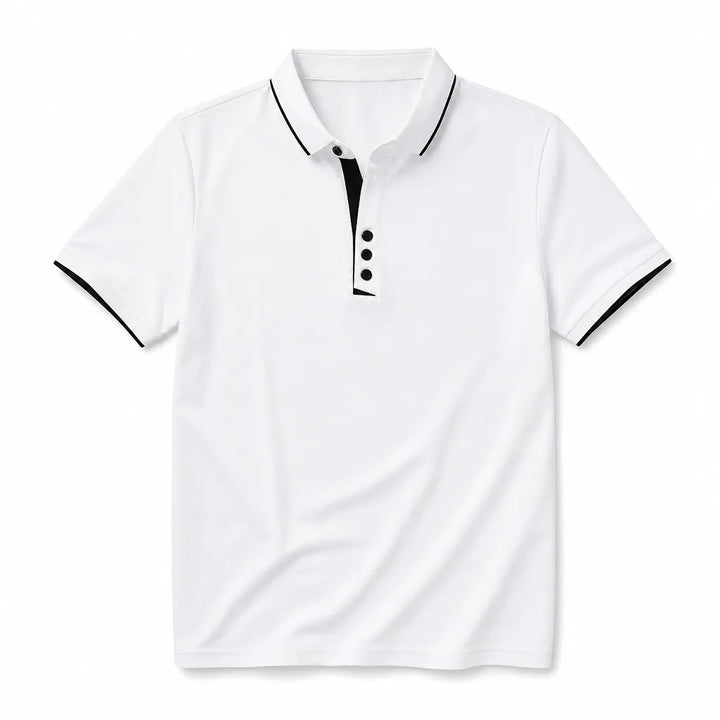 Daniel Cotton Polo Shirt - Color:White;Size:S
