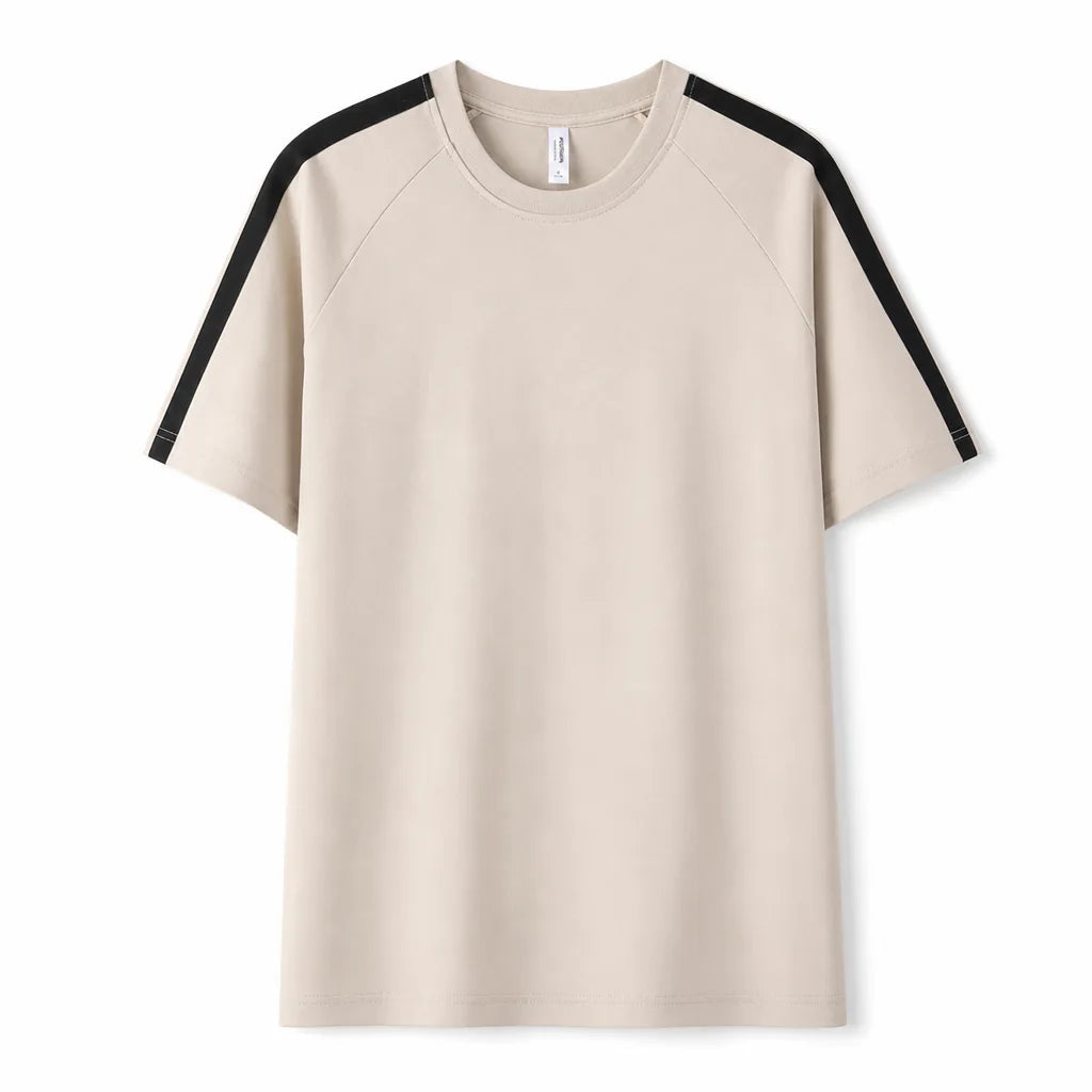 Daniel Drop-Shoulder T-Shirt - Color:Khaki;Size:S