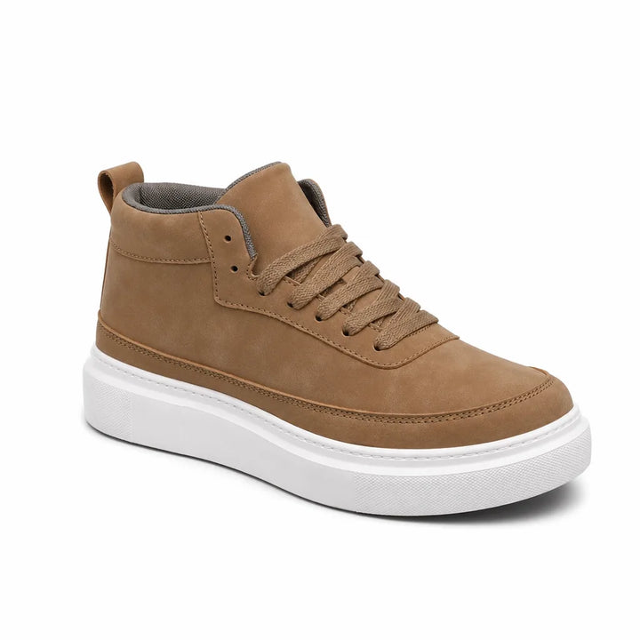 Khaki Turner Cotton High-Top Trainers 1