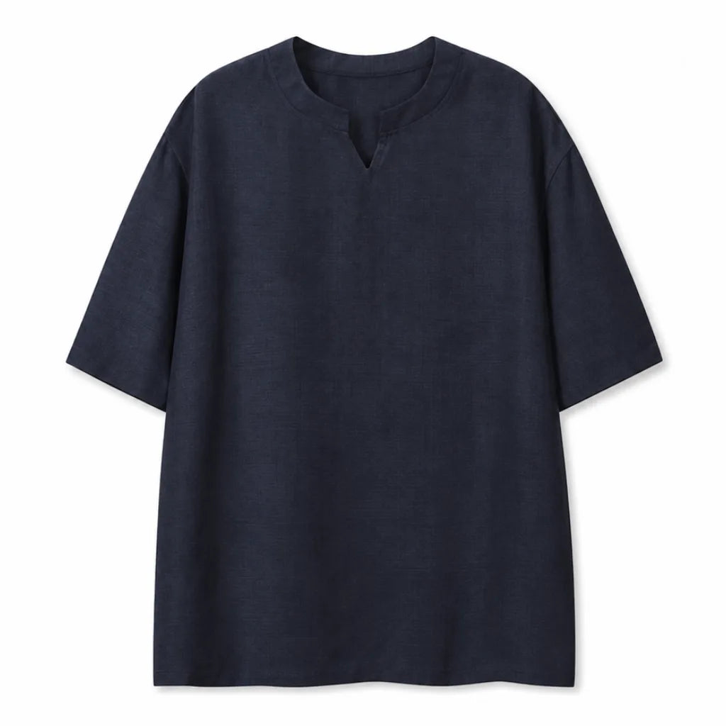 Daniel V-Neck T-Shirt - Color:Blue;Size:S