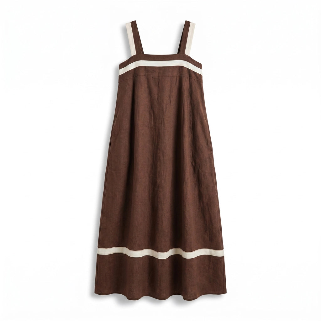 Ophelia Sleeveless Dress - Color:Dark Brown;Size:XS