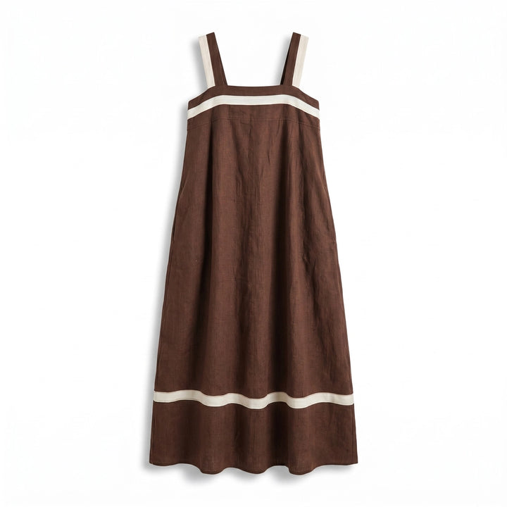 Ophelia Sleeveless Dress - Color:Dark Brown;Size:XS
