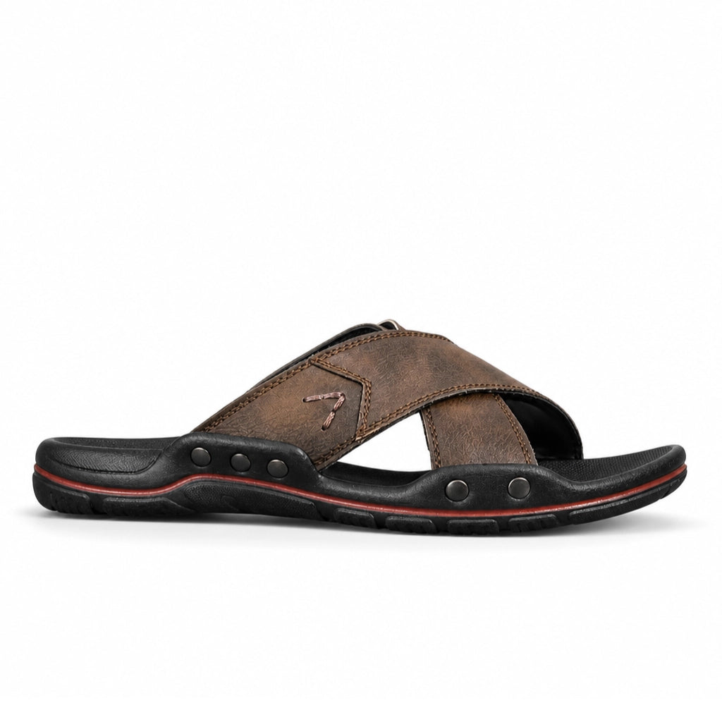 Vanderbilt Leather Slide Sandals