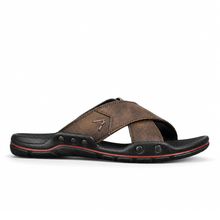 Vanderbilt Leather Slide Sandals