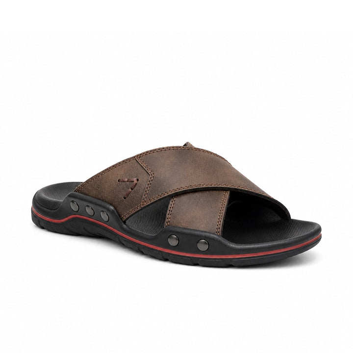 Vanderbilt Leather Slide Sandals