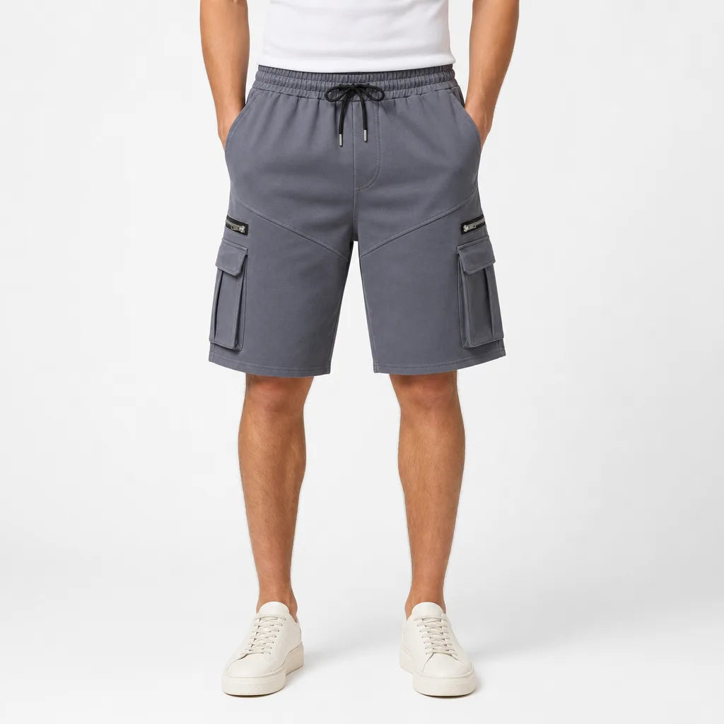 Men's Iron Grey Norris Zip Pocket Cargo Shorts