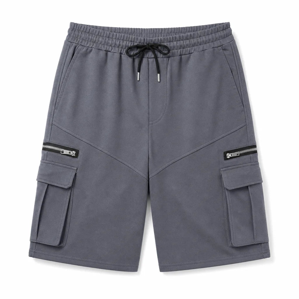 David Cotton Cargo Shorts - Color:Iron Grey;Size:S