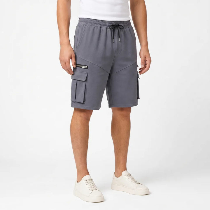 Men's Iron Grey Norris Zip Pocket Cargo Shorts