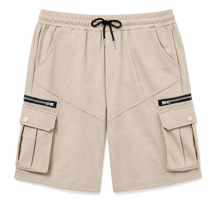 David Cotton Cargo Shorts - Color:Khaki;Size:S