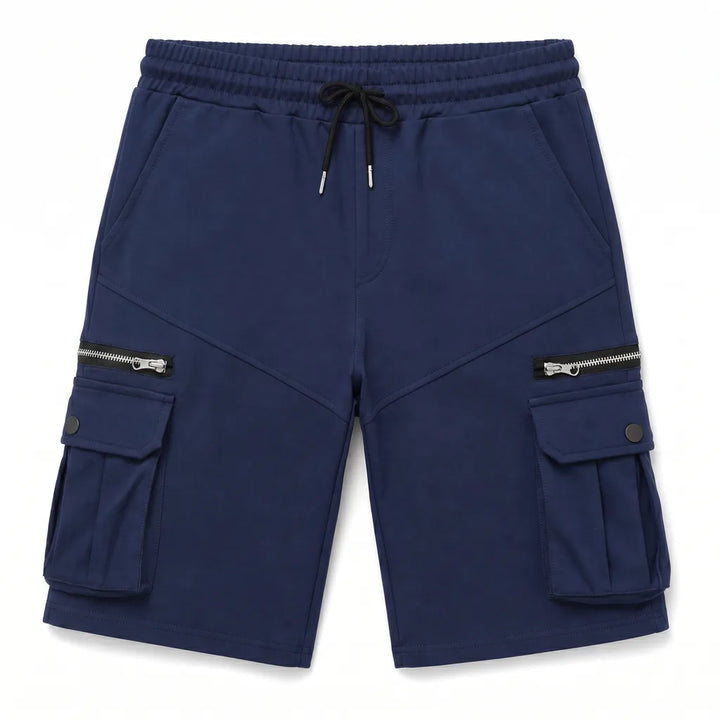 David Cotton Cargo Shorts - Color:Navy;Size:S