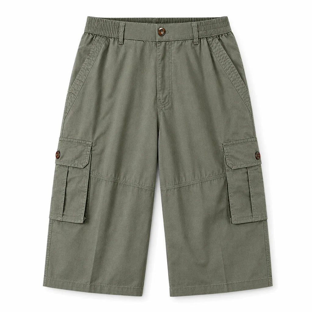 David Cotton Work Shorts - Color:Green;Size:L