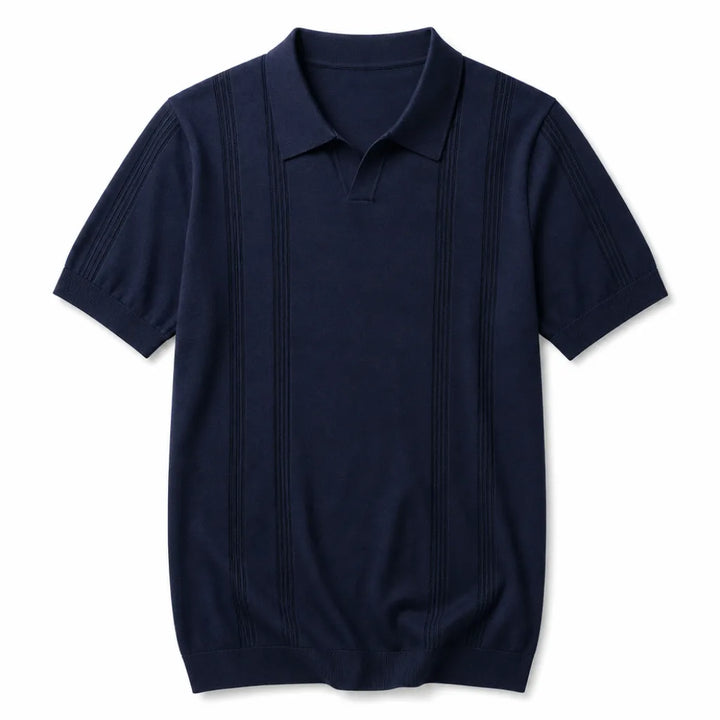 David Jacquard Polo Shirt - Color:Blue;Size:S