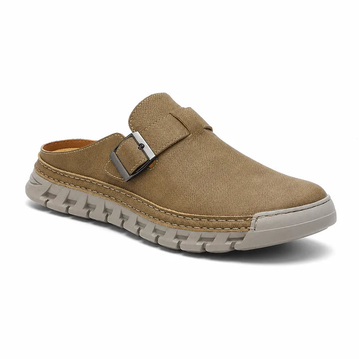 Men's Brown Fremont Leather Mule Sandals