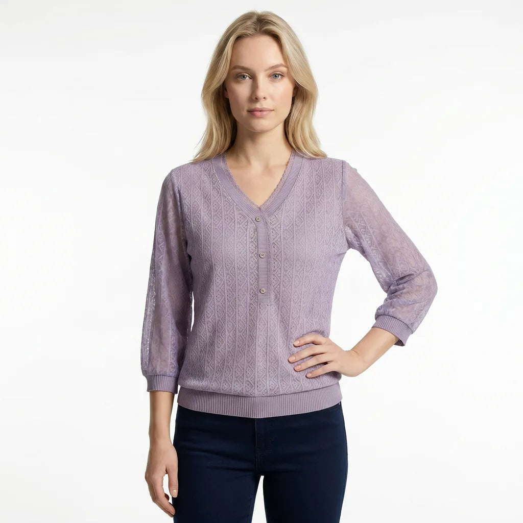 Women's Purple Draper V-Neck Knit Cardigan