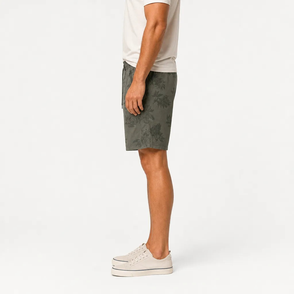 Men's Green Duffy Cotton Beach Shorts