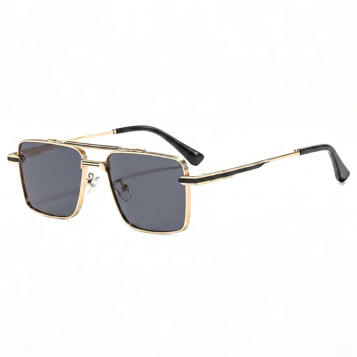 Duncan Double Bridge Shades - Color:Gold/Gray