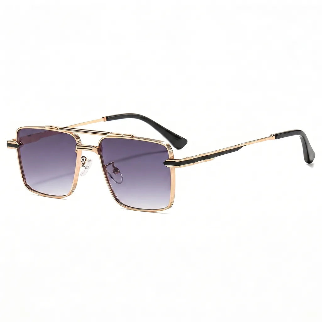 Duncan Double Bridge Shades - Color:Gold/Purple