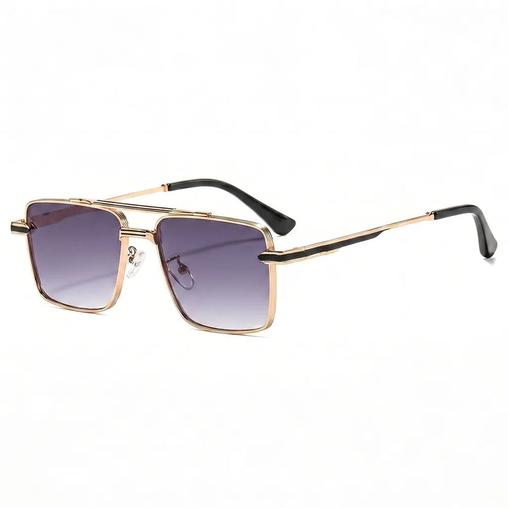 Duncan Double Bridge Shades - Color:Gold/Purple