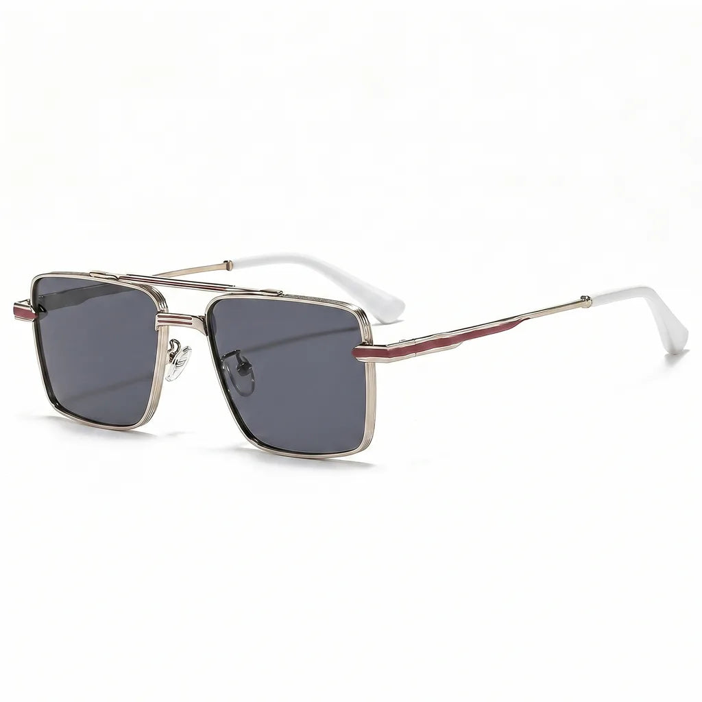 Duncan Double Bridge Shades - Color:Silver/Gray
