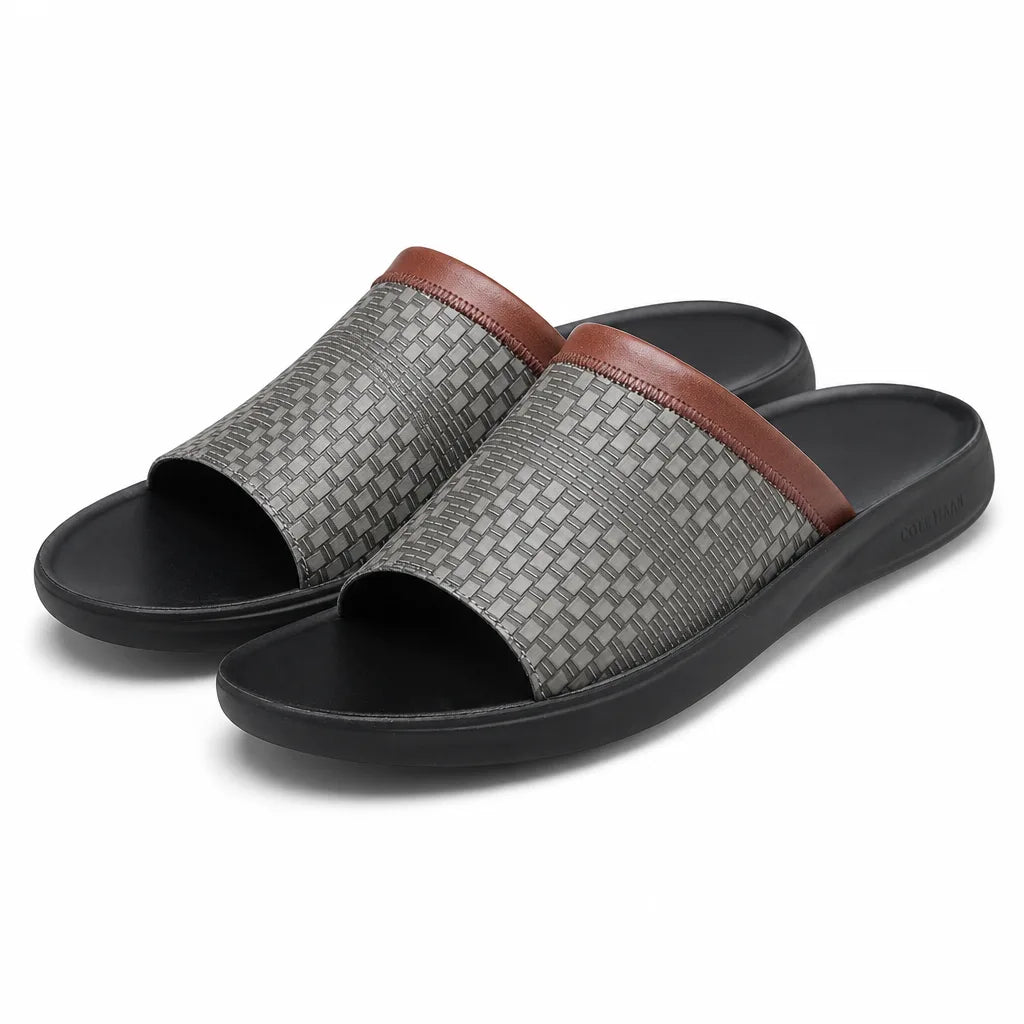 Dylan Open-Toe Slides - Color:Black;Size:38